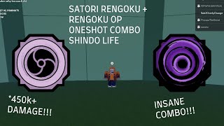 SATORI RENGOKU  RENGOKU OP ONESHOT COMBO  Shindo Life Roblox [upl. by Notgnimer]