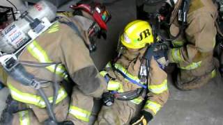 RIT Training Removal of a Firefighter Up Stairs [upl. by Euqinad]