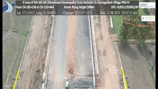 Khammam  Devarapalli 4 Lane Greenfield Highway  June Month Status  604 Complete  Pkg IV [upl. by Agiaf]