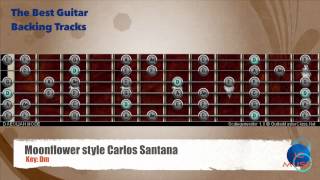 🎸 MoonFlower Flor de Luna Santana Guitar Backing Track guitar map scale [upl. by Sivad]