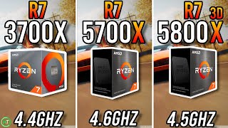 Ryzen 7 3700X vs Ryzen 7 5700X vs Ryzen 7 5800X3D [upl. by Cotsen]