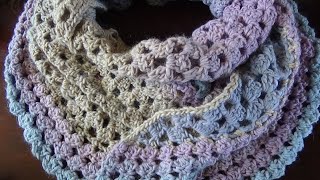 Haken  tutorial 511 Vonnes Granny Baktussjaal [upl. by Doxia667]