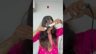 How to curl hair with straightener ghdglobal shortsfeed trendinghowto curlyhair easyhairstyle [upl. by Farica]