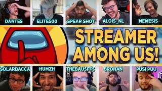 10 Streamers Fighting Eachother In Among Us  Spear Shot [upl. by Auliffe806]