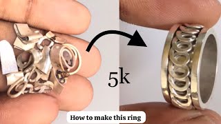 Spinner Ring How to Make Silver Ring  Gold Palace jewellery jewelrymaking trending amazing [upl. by Krutz281]