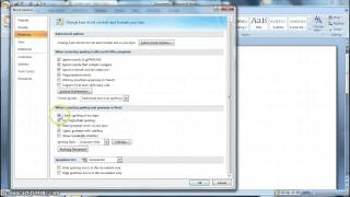 Turn Spell Check On or Off in Microsoft Word 2007 [upl. by Ahel]