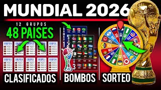 Estos serían los 48 Paises CLASIFICADOS al Mundial 2026   Bombos  Llaves y Sorteo de Grupos [upl. by Castara]