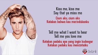 Love Me  Justin Bieber Lirik Lagu Terjemahan  Love me love me say that you love me [upl. by Tate]