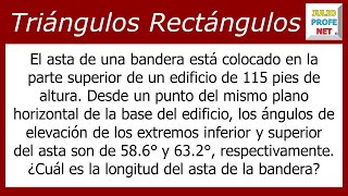 Problema 5 de TRIGONOMETRÍA EN TRIÁNGULOS RECTÁNGULOS [upl. by Anatnom91]