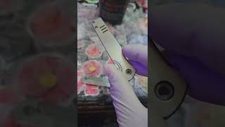 Titanium Anodization removed using whink [upl. by Nawtna]