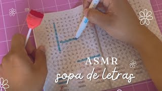 ASMR Paleta 🍭 mouth sounds  Sopa de letras 📝  poly asmr [upl. by Eskil]