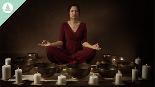 Tibetan Bowls for Meditation Natural Sounds Pure Positive Vibes Relaxation [upl. by Sabec]