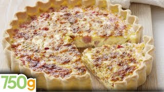 Recette de Quiche lorraine  French Quiche Lorraine  English subtitles  750g [upl. by Sesmar]