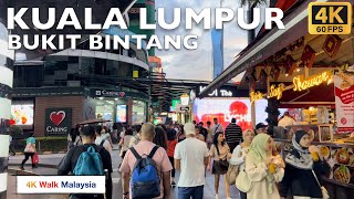 4K 60fps HDR KUALA LUMPUR  Bukit Bintang streets walk  January 2024  Malaysia Walking Tour [upl. by Nywles]