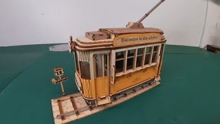 DIY puzzle 3D Tramcar TG505 Rolife Robotime [upl. by Naaitsirhc]