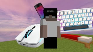 Thocky keyboard  mouse ASMR sounds  hypixel bedwars minecraft [upl. by Lilithe]