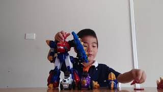 DinoCore Ultra D Buster Tyranno 5 Units Combination Dinosaur Transformer Toys WWS TV [upl. by Cyril]