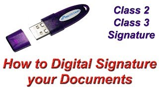 How to Digital Signature your Document  Class 2 Class 3 Digital Signature [upl. by Suoinuj]