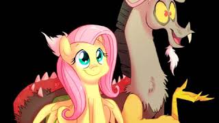 Fluttershy X Discord kissing u [upl. by Tadashi]