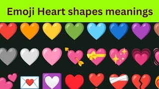 Heart emoji meaning  emojis meaning in English  WhatsApp heart emojis meaning [upl. by Eremihc]