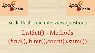 Scala Realtime interview Questions  ListSet Methods [upl. by Brent604]