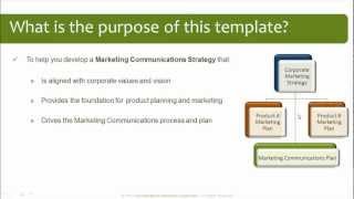 Marketing Communications Plan Template [upl. by Anavoj]