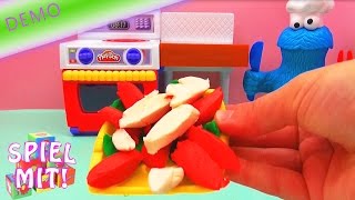 Play Doh kitchen deutsch  Salat aus Knete machen mit Krümelmonster Demo 1 Meal makin kitchen [upl. by Adnalue84]