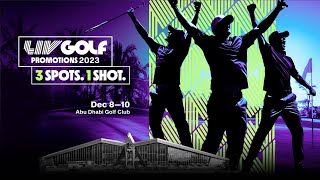 LIV Golf PROMOTIONS 2023  Round 1  December 8 2023 Abu Dhabi Golf Club [upl. by Naiditch]