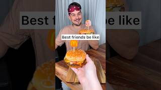 How to share BURGERS with your best friend properly😎❤️🍔 CHEFKOUDY [upl. by Nanahs]