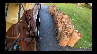 Fall Yard Waste 2 GoPro Garbage man POV [upl. by Mulac]