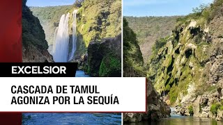 Sequía deja sin agua a la cascada de Tamul en la Huasteca Potosina [upl. by Yanrahc]