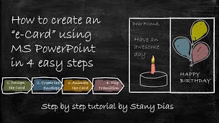 How to create an animated egreeting card using MS PowerPoint in 4 easy steps [upl. by Selmore]