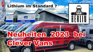 Clever Vans Neuheiten 2023  Lithium im Standard  Dekor Ahorn  Lamellentür  Heki im Aufstelldach [upl. by Adnol807]