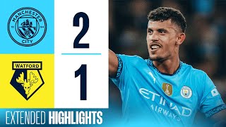 HIGHLIGHTS Man City 21 Watford  Doku Nunes amp Ince Goals ⚽️  Carabao Cup 🏆 [upl. by Naasar]