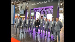 Water Curtain At VALVE WORLD EXPO 2022  Düsseldorf Germany  Uflow Automation [upl. by Chelton840]