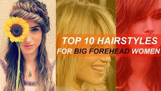 Hairstyle for broad forehead women  Big forehead hairstyle for women [upl. by Selwin]