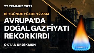 Avrupada doğal gaz fiyatları rekor kırdı Tasarruf çağrısı  27 Temmuz 2022 Oktan Erdikmen [upl. by Mohl]