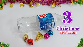 3 Economical Christmas decoration ideas from Plastic Bottle  DIY Christmas craft idea🎄236 [upl. by Akerehs]