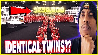 100 Identical Twins Fight For 250000 Reacting [upl. by Eleahcim]