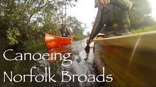 A Paddle on the Norfolk Broads North Walsham and Dilham Canal Cedar Strip Canoe [upl. by Blackburn]