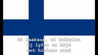 National Anthem of Finland Instrumental with lyrics [upl. by Aitropal]