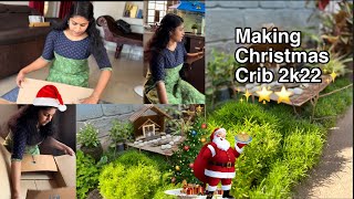 How to make crib for Christmas  Christmas crib making ideas [upl. by Dorcea]