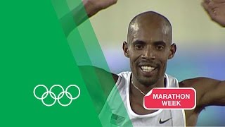 Meb Keflezighi relives the 2004 Athens Marathon  Olympic Rewind [upl. by Tamer]