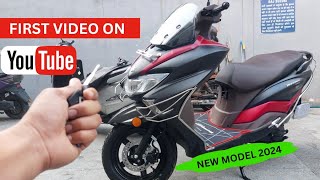 Suzuki Burgman 125 New 2024 Model Review  New Colour  Features  OnRoad Price [upl. by Gawlas148]