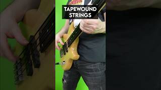 Flatwound vs Tapewound strings on fretless bass bass bassguitar [upl. by Nnylassej353]