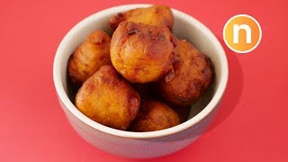 Fried Banana Balls  Cekodok Pisang  Kuih Kodok  Cucur Pisang Nyonya Cooking [upl. by Aninaj]