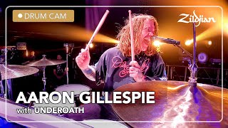 UNDEROATH LIVE Drum Cam with Aaron Gillespie  Zildjian [upl. by Einot58]