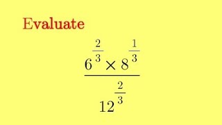 INDICES Application of law of indicesevaluate [upl. by Skeie50]