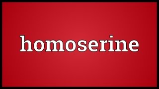 Homoserine Meaning [upl. by Olram]