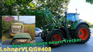 LohnerVLOG408 Ein neuer Trecker ist da Fendt 724 Gen6 FendtONE I Mais abfahren Claas Jaguar 950 [upl. by Aiduan]